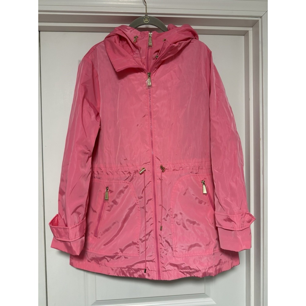 Kate Spade New York, Short Water Resistant Anorak With Hooded Bib Jacket‎ Sz Med